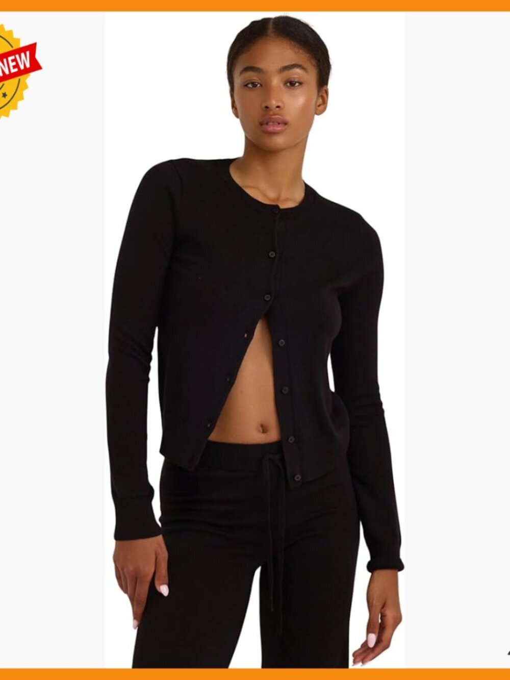 Slim Fit Long Sleeve Cardigan Soft Knit Organic Cotton Recycled Polyester